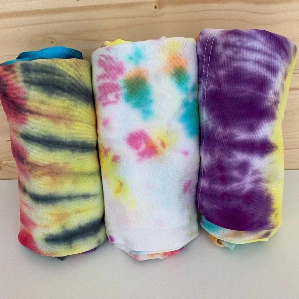 NEW Unisex Small GILDAN Soft Style Multi Colored Tie Dye T-Shirt Bundle of 3